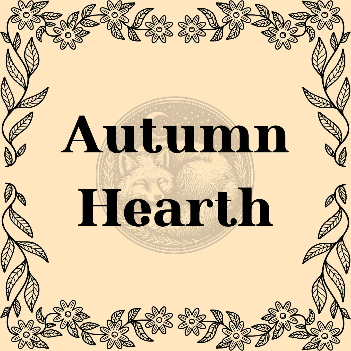 Autumn Hearth herbal tea blend in 1oz package with rooibos, apple, calendula, and cinnamon