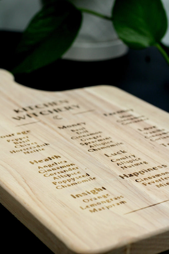 13" Kitchen Witchery Engraved Cutting Board – Charcuterie & Kitchen
