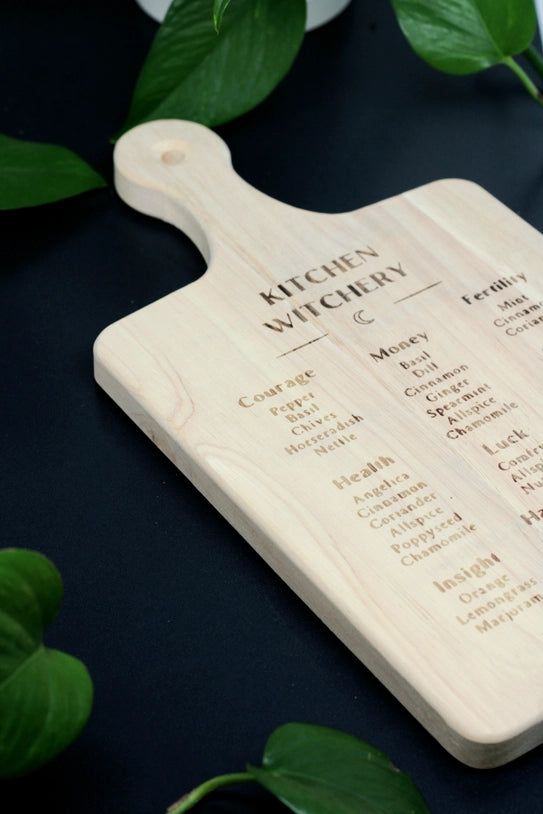 13" Kitchen Witchery Engraved Cutting Board – Charcuterie & Kitchen