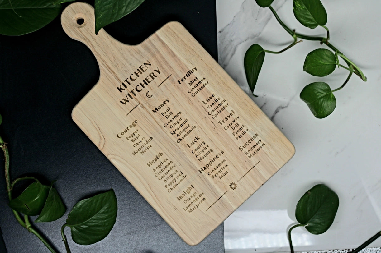 13" Kitchen Witchery Engraved Cutting Board – Charcuterie & Kitchen