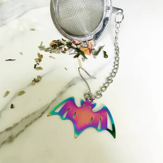 2-inch holographic bat tea ball infuser for loose leaf tea