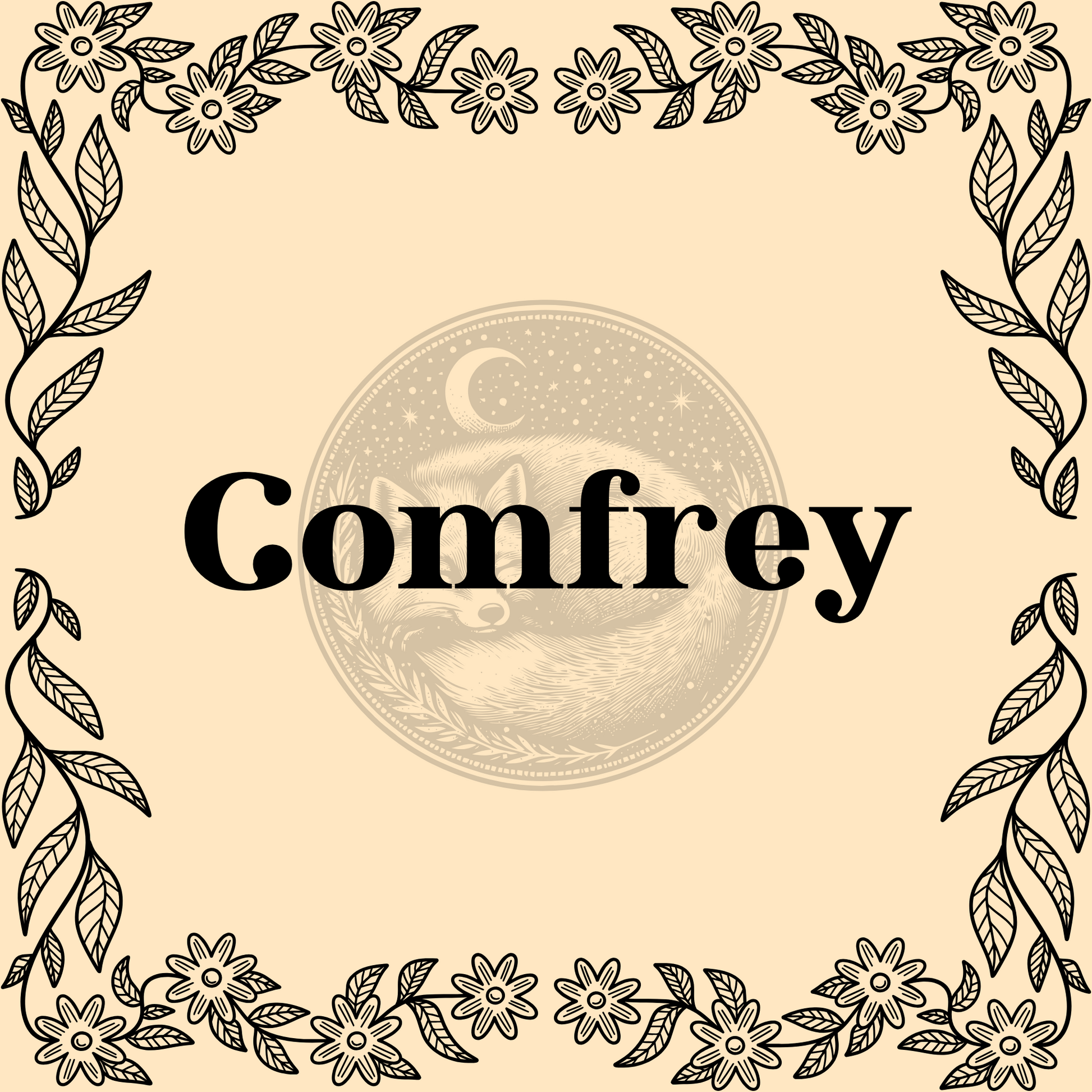 Comfrey Leaf – Wildcrafted comfrey leaf 1/2oz bag for herbal remedies and healing spells