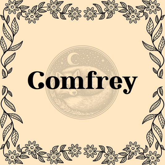 Comfrey Leaf – Wildcrafted comfrey leaf 1/2oz bag for herbal remedies and healing spells
