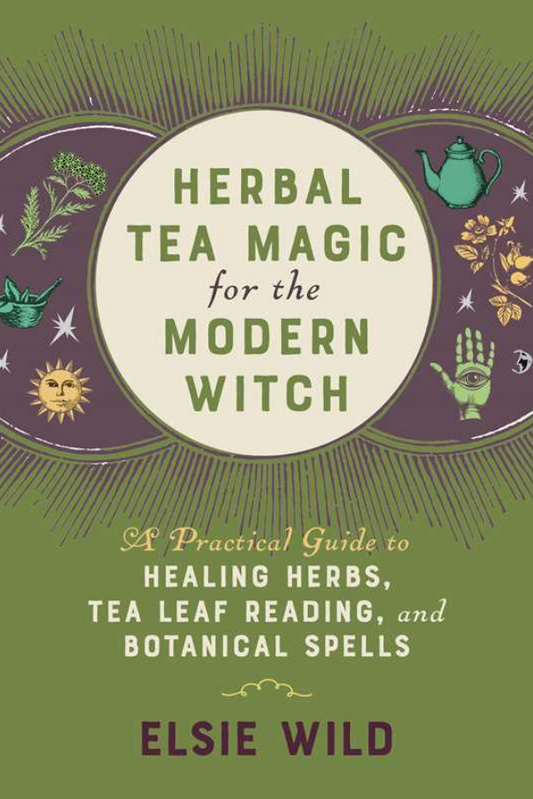 “Cover of Herbal Tea Magic for the Modern Witch showing spells, rituals, and tea leaf divination guide”